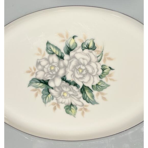 Vtg 11” Sheraton Oval Serving Platter by Harmony House Fine China Sears #3250. - Picture 3 of 5